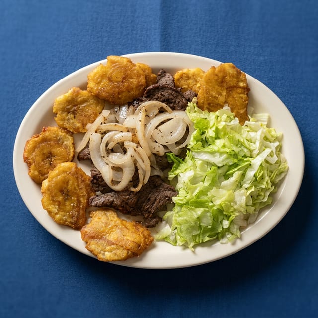 Bistec Encebollado Meal.